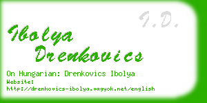 ibolya drenkovics business card